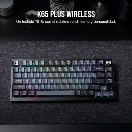 Corsair K65 PLUS WIRELESS Tastiera da gioco meccanica wireless al 75% hot swap MLX rossa