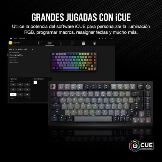 Corsair K65 PLUS WIRELESS Tastiera da gioco meccanica wireless al 75% hot swap MLX rossa