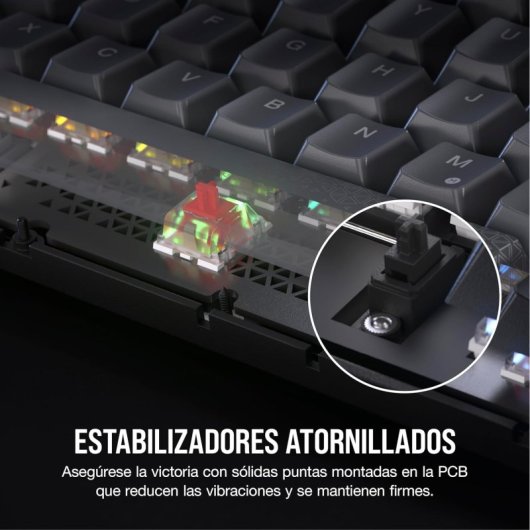 Corsair K65 PLUS WIRELESS Tastiera da gioco meccanica wireless al 75% hot swap MLX rossa