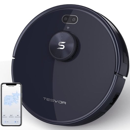 Tesvor S6 Robot Aspirador com Navegação Laser Preto
