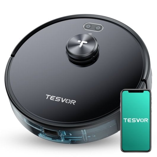 Tesvor S4 Robot Aspirador con Navegación Láser Gris Espacial