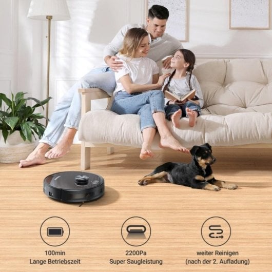 Robot Aspirapolvere e Lavapavimenti Tesvor S4 Navigazione LiDAR 22.000 Pa Compatibile Alexa