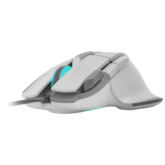 Mars Gaming MM-XT Mouse da gioco ergonomico RGB con poggiapollice 12800 DPI Interruttori Huano Bianco