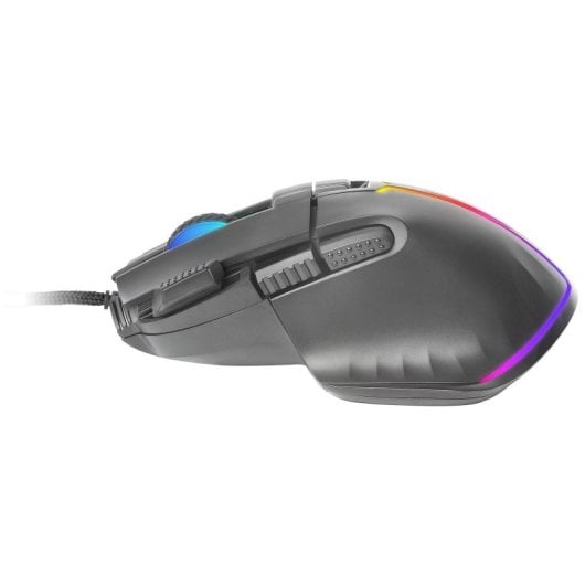 Mars Gaming MM-XT Mouse da gioco ergonomico RGB con poggiapollice 12800 DPI Switch Huano Nero