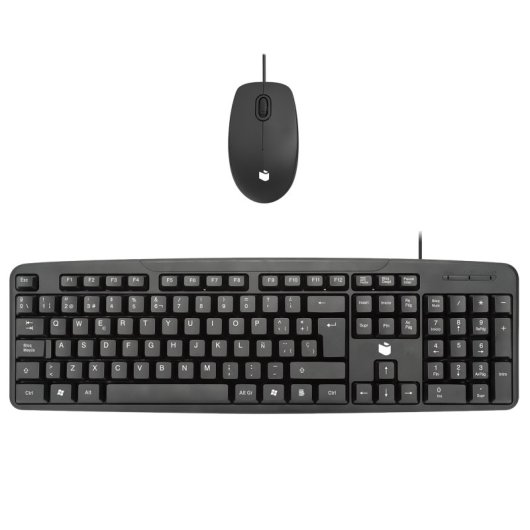 PcCom Essential Combo MK20 tastiera + mouse nero