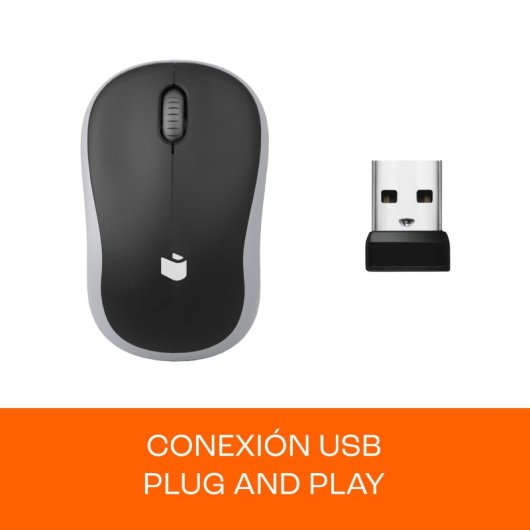 PcCom Essential Combo MK20 Clavier + Souris Sans Fil Noir