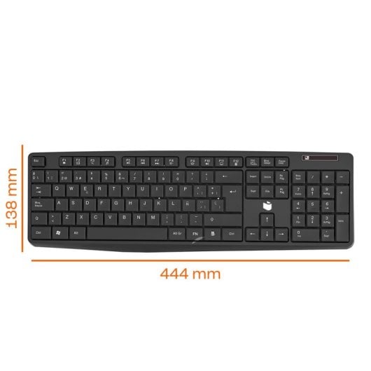 PcCom Essential Combo MK20 Clavier + Souris Sans Fil Noir