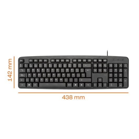 PcCom Essential Teclado K20 Negro