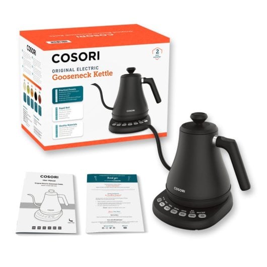 Cosori Kettler Chef Edition Hervidor Eléctrico 5 Ajustes Negro