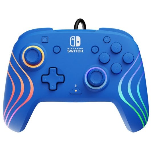 Controller cablato PDP Afterglow Wave Blue per Nintendo Switch/OLED