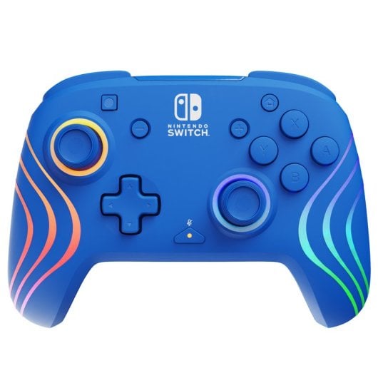 PDP Afterglow Wave Mando con Cable Azul para Nintendo Switch/OLED