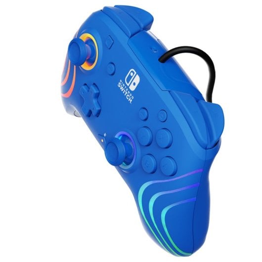 Controller cablato PDP Afterglow Wave Blue per Nintendo Switch/OLED