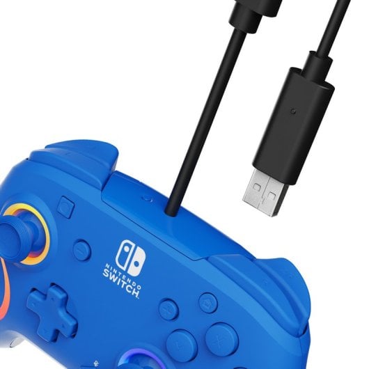 Controller cablato PDP Afterglow Wave Blue per Nintendo Switch/OLED