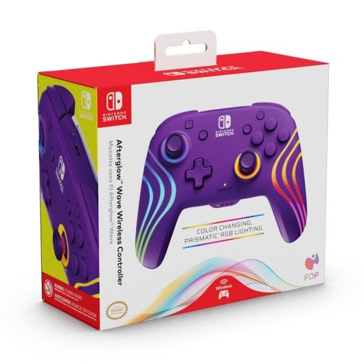 Controller wireless PD Afterglow Wave viola per Nintendo Switch/OLED