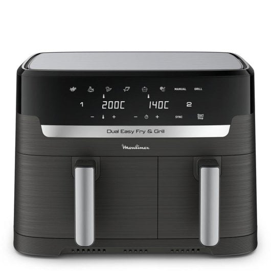 Friteuse sans Huile Moulinex Dual Easy Fry & Grill 8.3L 2700W Double Cuve Contrôle Digital
