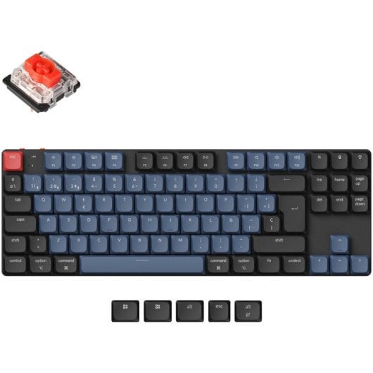 Keychron K1 Pro QMK/VIA Teclado Mecânico Sem Fios Low Profile RGB Backlight Switch Red