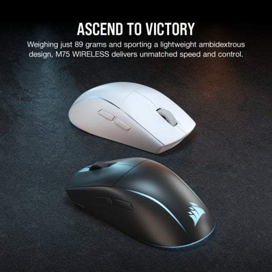 Souris de jeu sans fil Corsair M75 RGB WIRELESS 26000 DPI noir