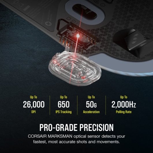 Souris de jeu sans fil Corsair M75 RGB WIRELESS 26000 DPI noir