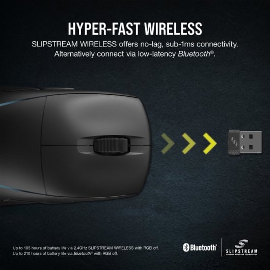 Mouse da gioco wireless Corsair M75 RGB WIRELESS 26000 DPI Nero