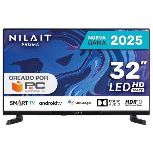 Téléviseur intelligent sans cadre LED HD Ready Nilait Prisma 32HC7002S 32"