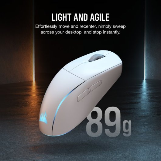 Corsair M75 RGB WIRELESS Kabellose Gaming-Maus 26000 DPI weiß