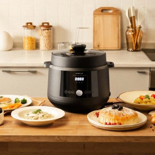 Newlux SmartChef V600 Olla Eléctrica Programable 6L 1200W Negro