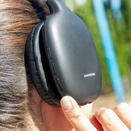 InnovaGoods Folbeat Schwarz faltbare kabellose Kopfhörer