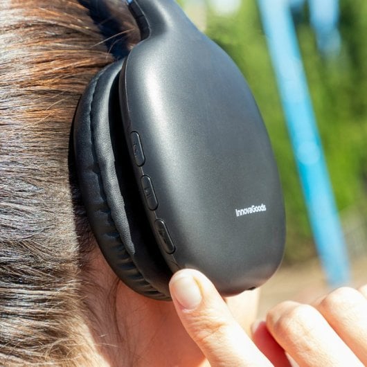 Cuffie wireless pieghevoli Folbeat nere InnovaGoods