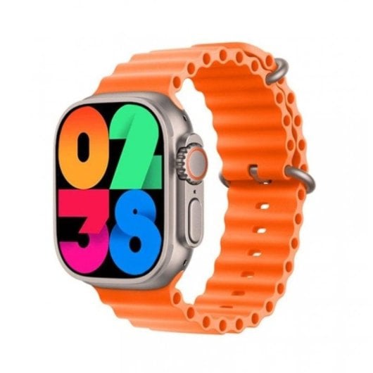 Klack Ultra 9.0 Pro Reloj Smartwatch Naranja + Correa Metálica + Carcasa Protectora + Auriculares