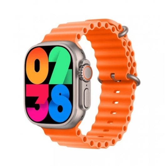 Klack Ultra 9.0 Pro Reloj Smartwatch Naranja + Correa Metálica + Carcasa Protectora + Auriculares