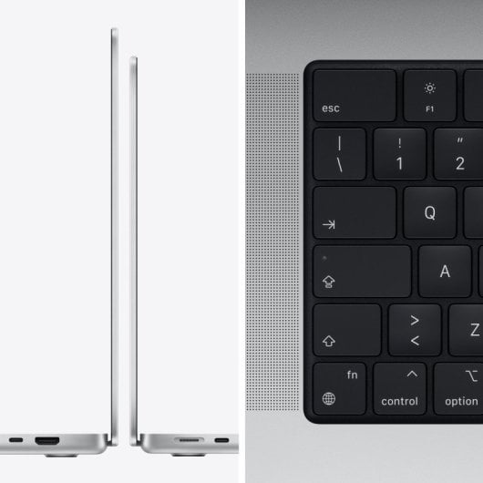Apple MacBook Pro Apple M M1 Pro Laptop 36,1 cm (14.2") 16 GB 1 TB SSD Wi-Fi 6 (802.11ax) macOS Monterey Silber (MKGT3LL/A)