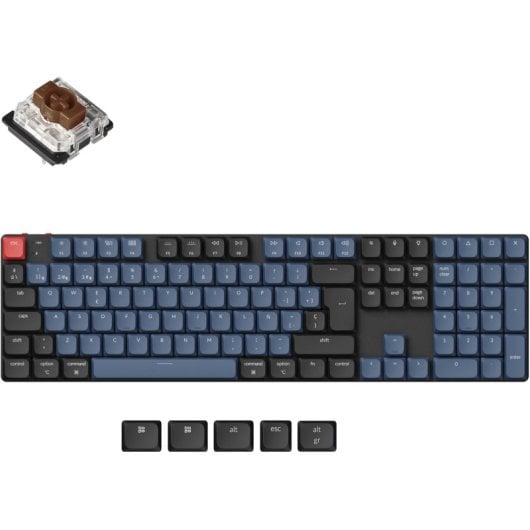 Keychron K5 Pro QMK/VIA Teclado Mecânico Sem Fios Low Profile RGB Hot Swappble Gateron Brown