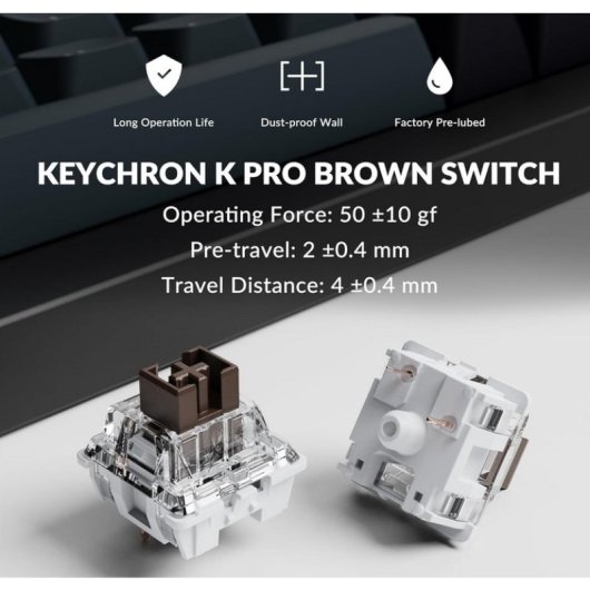 Keychron Q1 Pro QMK/VIA Teclado Mecánico Inalámbrico Fully Assembled Knob Carbon Black K Pro Brown