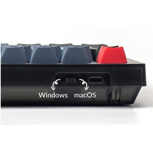 Keychron V1 QMK Teclado Mecânico Fully Assembled Knob Frosted Black K Pro Brown