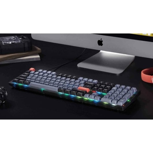 Keychron V6 QMK Tastiera meccanica completamente assemblata Manopola satinata nera K Pro rossa