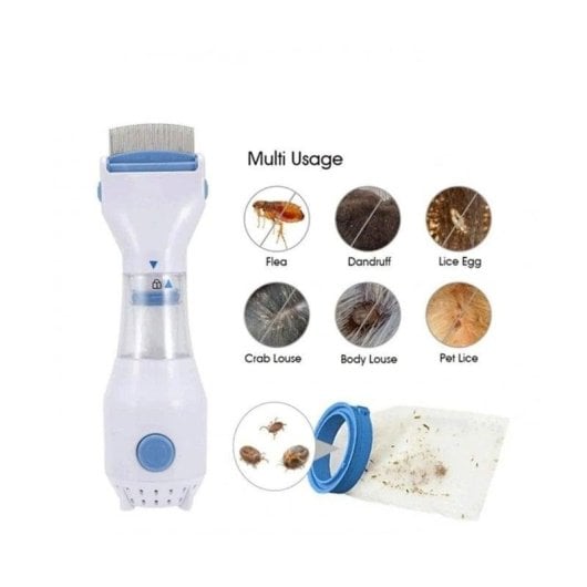 Liendrera Klack Quita Piojos Design Ergonómico Filtros de Aço Inoxidável