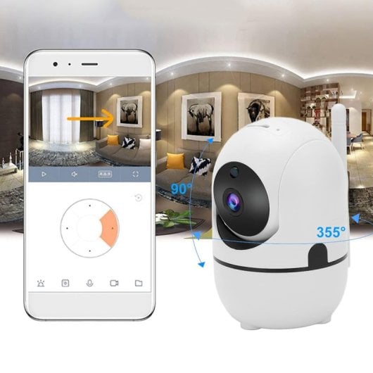 Klack Cámara de Vigilancia IP FullHD con Visión Noctura iOS/Android