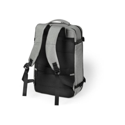 Klack Mochila con Bolsillo Antirrobo y Conexión USB para Carga de Dispositivos Móviles Gris