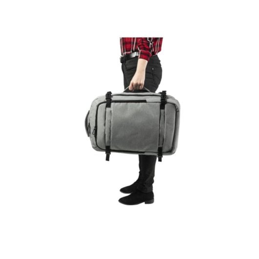 Klack Mochila con Bolsillo Antirrobo y Conexión USB para Carga de Dispositivos Móviles Gris