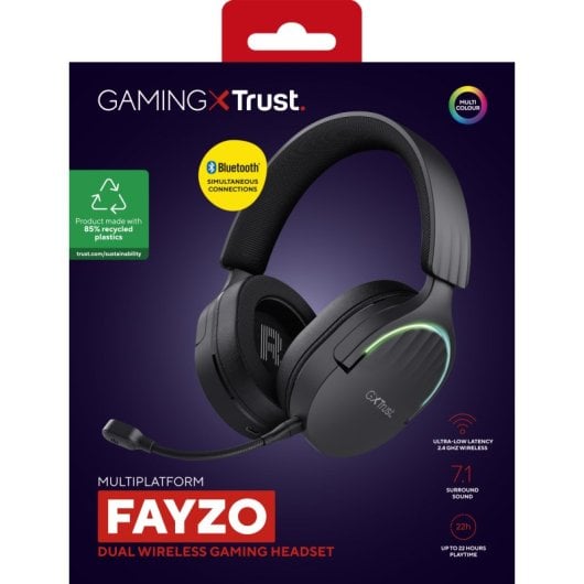 Trust GXT 491 Fayzo Headset Gaming Sem Fios USB-C Preto