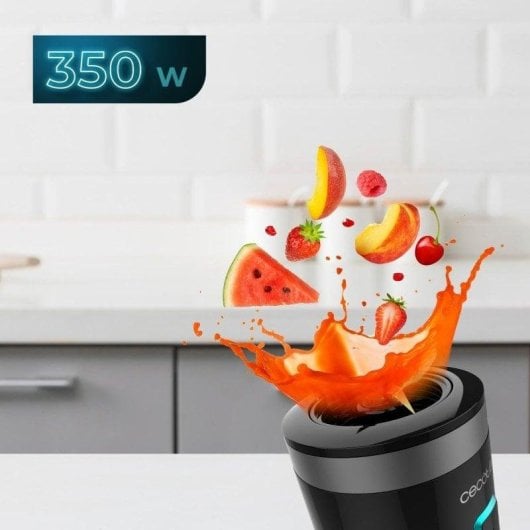 Licuadora Cecotec Power Titanium 350 EasyGo 350W 2 Copos Portáteis Preto