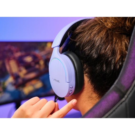 Trust GXT 491P Fayzo Auriculares Gaming Inalámbricos Morados