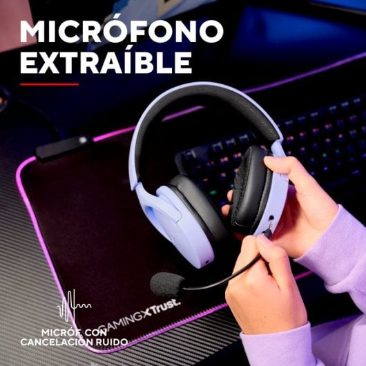 Cuffie da gioco wireless Trust GXT 491P Fayzo Purple