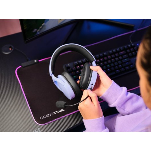 Trust GXT 491P Fayzo Auriculares Gaming Inalámbricos Morados