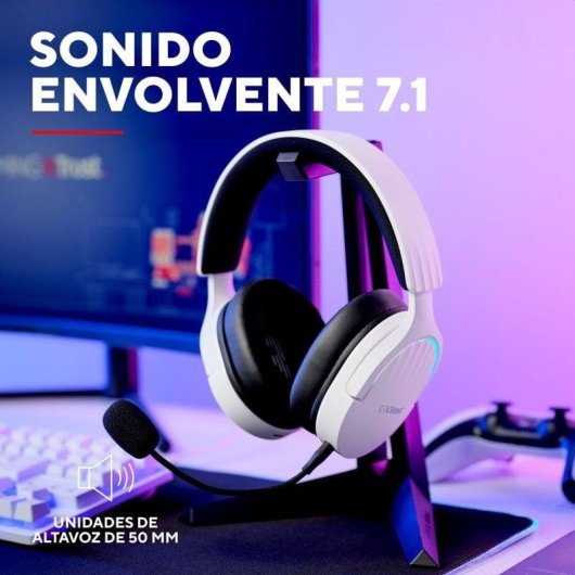 Cuffie Trust GXT 491W FAYZO Wireless USB-C Bluetooth Gaming Bianche