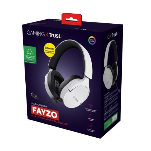 Trust GXT 491W FAYZO Auriculares Gaming Inalámbricos USB-C Blancos