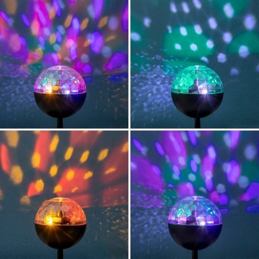 Haut-parleur sans fil InnovaGoods Istarlyt avec projecteur LED noir