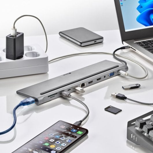 NGS Wonder Dock 12 Adaptador Multipuerto Tipo USB-C 12 en 1 PD 60W Charge
