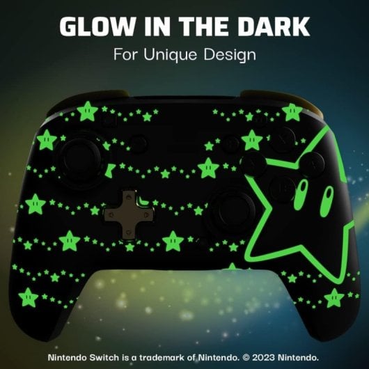 PDP Rematch Glow Mario Stars Comando Sem Fios para Nintendo Switch