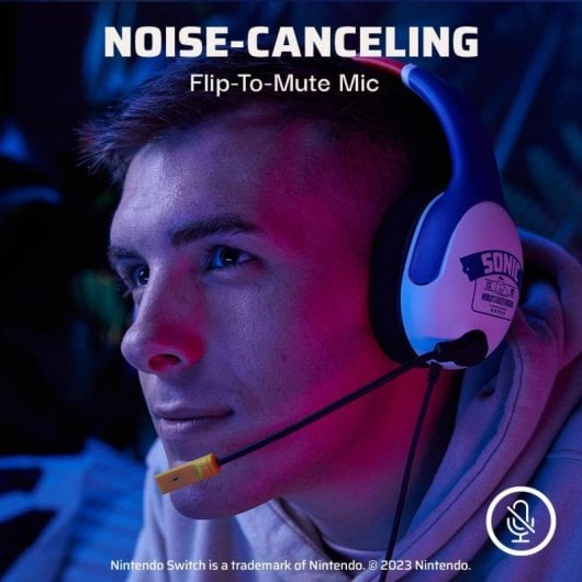 PDP Casque filaire REALMz: Sonic Go Fast, Pour Nintendo Switch, Nintendo Switch Lite et Nintendo Switch - Modèle OLED